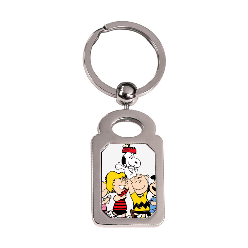 Peanuts Silver Rectangle Keychain | Artistshot