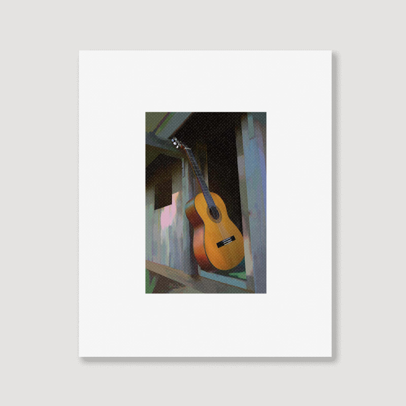 Love My Guitar Portrait Canvas Print | Artistshot