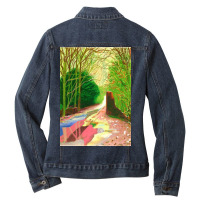 David Hockney The Arrival Of Spring Ladies Denim Jacket | Artistshot