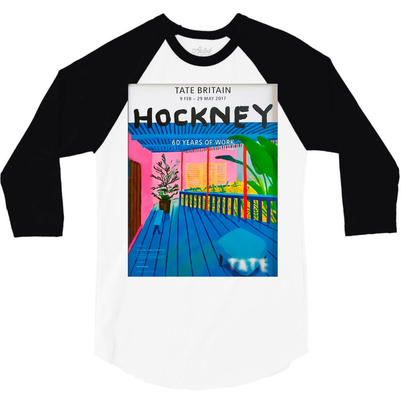 David Hockney Garden With Blue 3/4 Sleeve Shirt | Artistshot