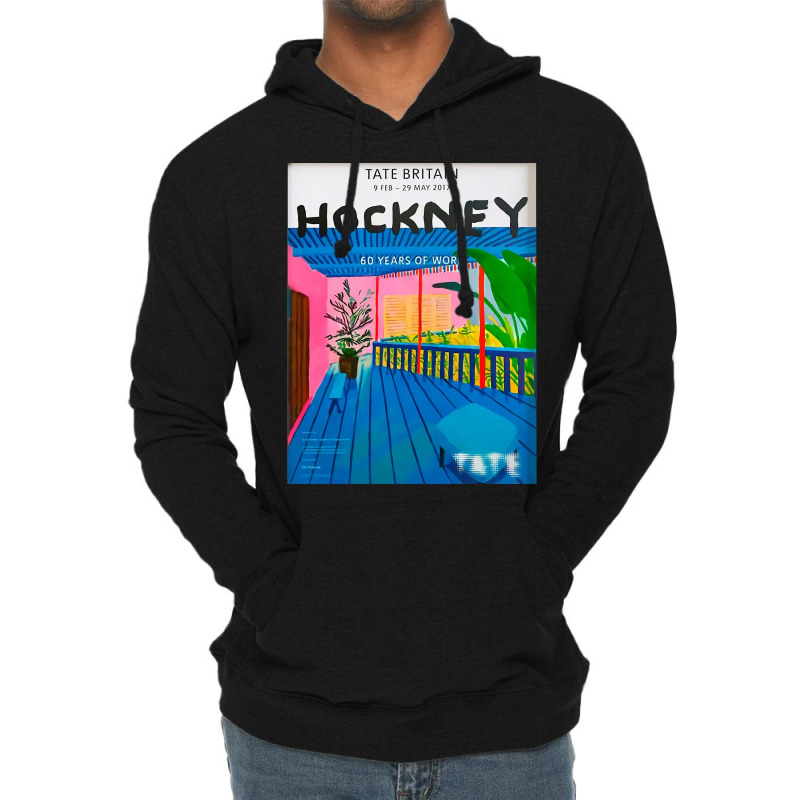 David Hockney Garden With Blue Lightweight Hoodie | Artistshot