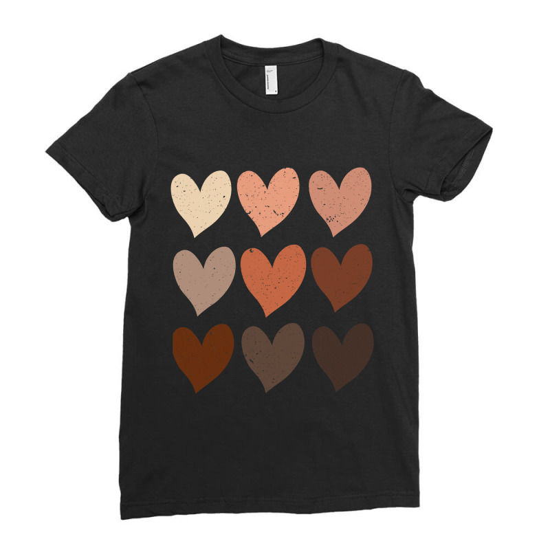 Diversity Hearts, Skin Tone Hearts Ladies Fitted T-shirt | Artistshot