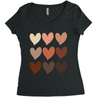 Diversity Hearts, Skin Tone Hearts Women's Triblend Scoop T-shirt | Artistshot