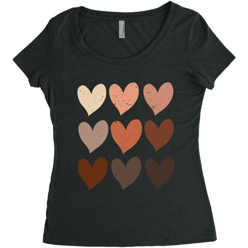 Diversity Hearts, Skin Tone Hearts Women's Triblend Scoop T-shirt | Artistshot