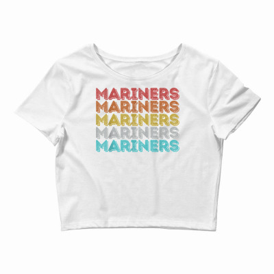 Vintage Retro Mariners T Shirt Crop Top by Artistshot