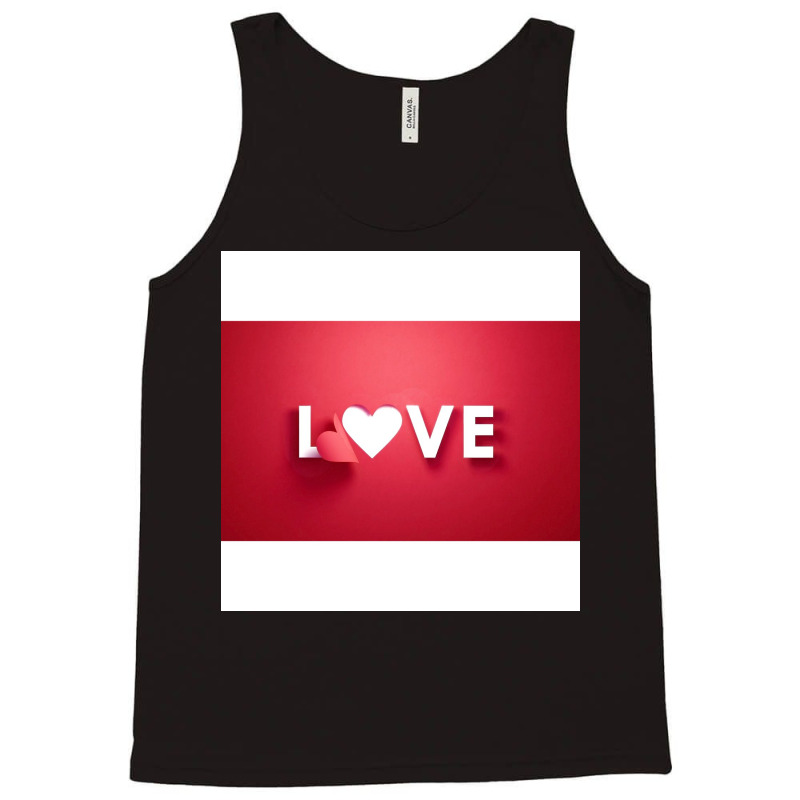 Red White Paper Love Tank Top by JesseBWiles | Artistshot