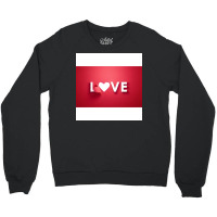 Red White Paper Love Crewneck Sweatshirt | Artistshot