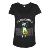 Holy Blockamole Volleyball Shirt Player Blocker Avocado , Best Gift, C Maternity Scoop Neck T-shirt | Artistshot