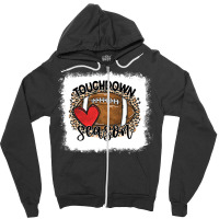 Bleached Touchdown Season Leopard Game Day Football , Best Gift, Costu Zipper Hoodie | Artistshot