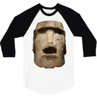 Easter Island Moai Statue Monolith World Mystery 3/4 Sleeve Shirt | Artistshot