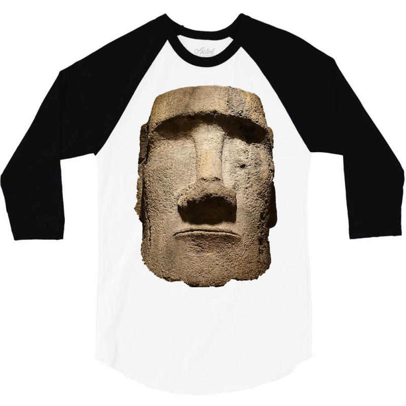 Easter Island Moai Statue Monolith World Mystery 3/4 Sleeve Shirt | Artistshot