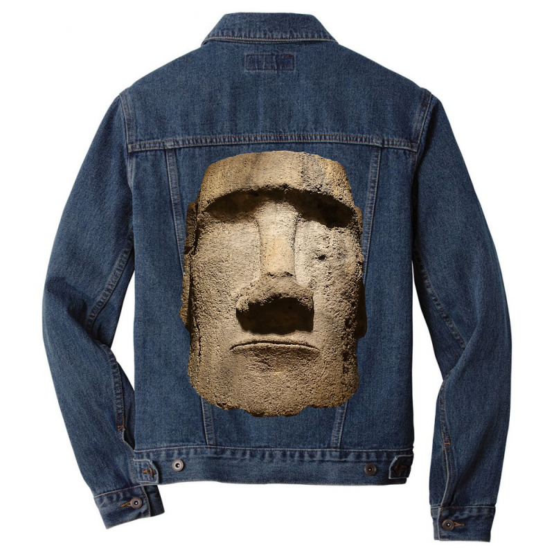 Easter Island Moai Statue Monolith World Mystery Men Denim Jacket | Artistshot