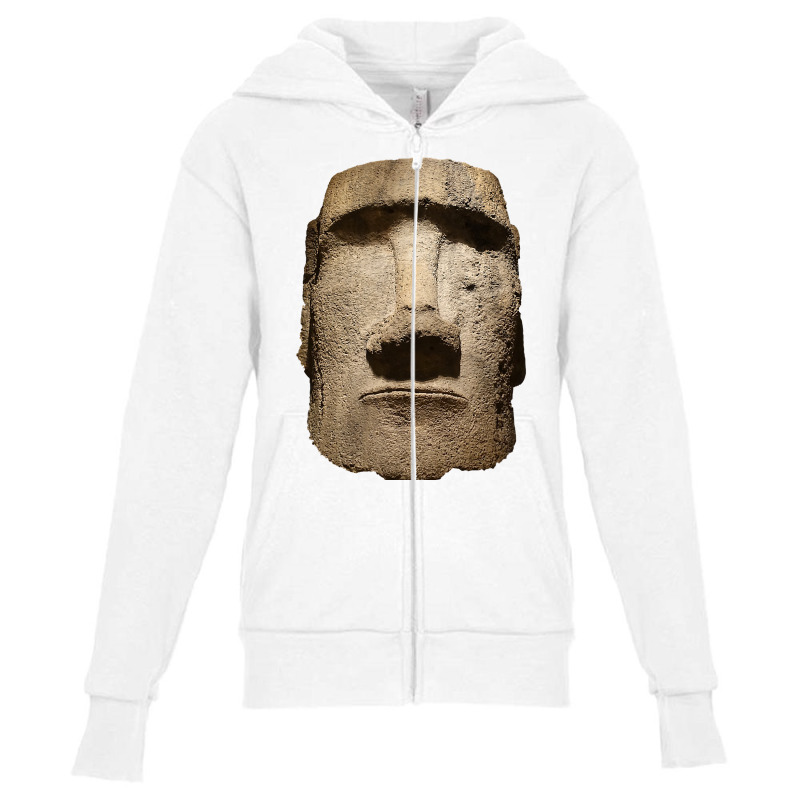 Easter Island Moai Statue Monolith World Mystery Youth Zipper Hoodie | Artistshot