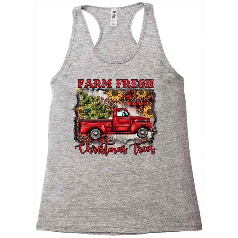 Farm Fresh Christmas Trees Racerback Tank by BarkalooDesign | Artistshot