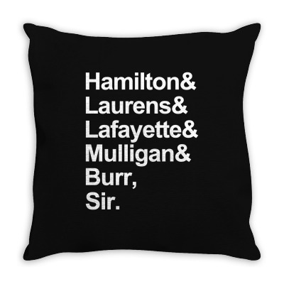 The Hamilton Crew For Dark Throw Pillow Designed By Sengul