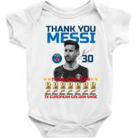 Ballon D'or 2021 Thank You Messi 30 Number 7x Golden Shoe Baby Bodysuit | Artistshot