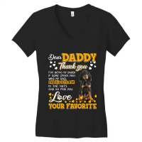 Black And Tan Coonhound Dear Daddy Thank You For Being T Shirt Women's V-neck T-shirt | Artistshot