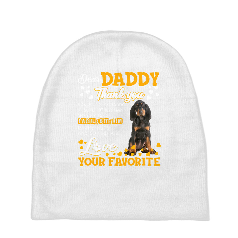 Black And Tan Coonhound Dear Daddy Thank You For Being T Shirt Baby Beanies by DianneHenderson91 | Artistshot