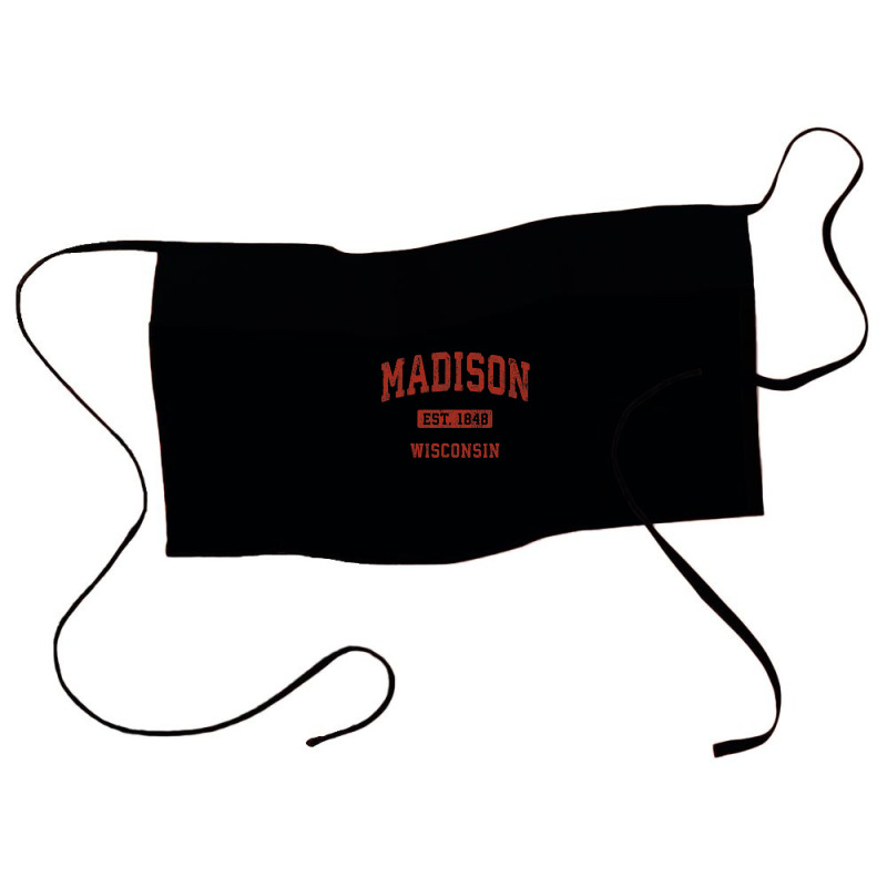 Madison Wisconsin Wi Vintage Athletic Sports Design , Best Gift, Costu Waist Apron | Artistshot