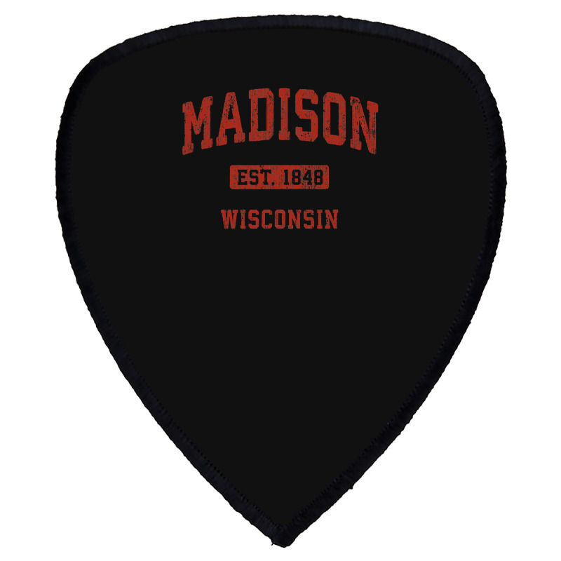 Madison Wisconsin Wi Vintage Athletic Sports Design , Best Gift, Costu Shield S Patch | Artistshot