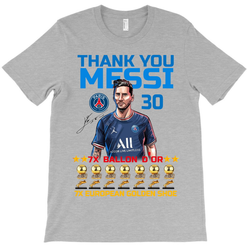 Ballon D'or 2021 Thank You Messi 30 Number 7x Golden Shoe T-shirt | Artistshot