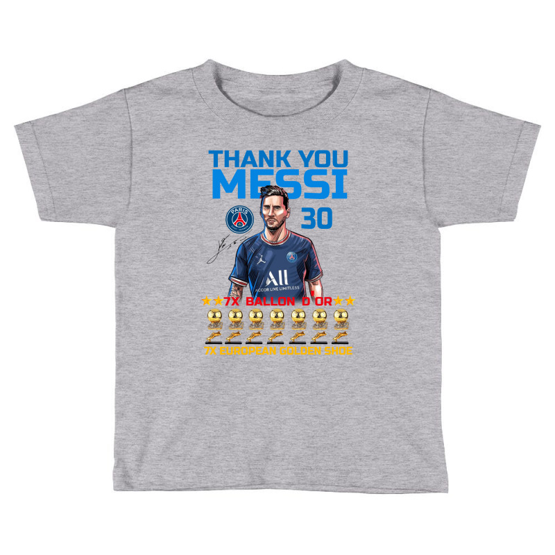 Ballon D'or 2021 Thank You Messi 30 Number 7x Golden Shoe Toddler T-shirt | Artistshot