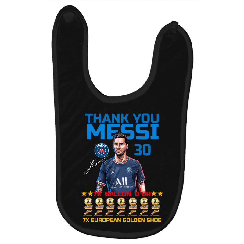 Ballon D'or 2021 Thank You Messi 30 Number 7x Golden Shoe Baby Bibs | Artistshot