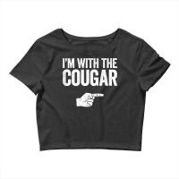 I'm With The Cougar T-shirt Matching Cougar Costume , Best Gift, Costu Crop Top | Artistshot