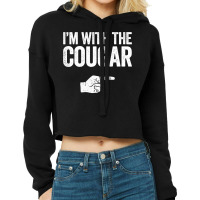 I'm With The Cougar T-shirt Matching Cougar Costume , Best Gift, Costu Cropped Hoodie | Artistshot