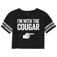 I'm With The Cougar T-shirt Matching Cougar Costume , Best Gift, Costu Scorecard Crop Tee | Artistshot