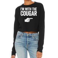 I'm With The Cougar T-shirt Matching Cougar Costume , Best Gift, Costu Cropped Sweater | Artistshot