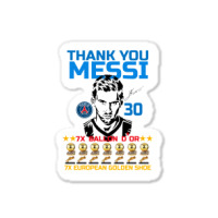 Ballon D'or 2021 Thank You Messi 30 Number 7x Golden Shoe Sticker | Artistshot