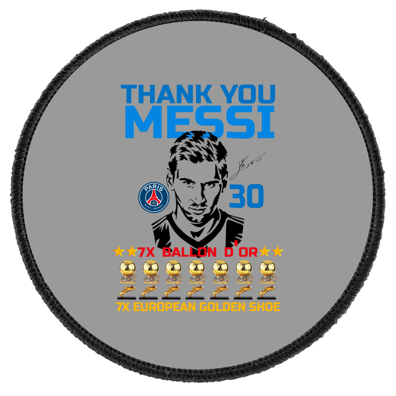 Ballon D'or 2021 Thank You Messi 30 Number 7x Golden Shoe Round Patch | Artistshot