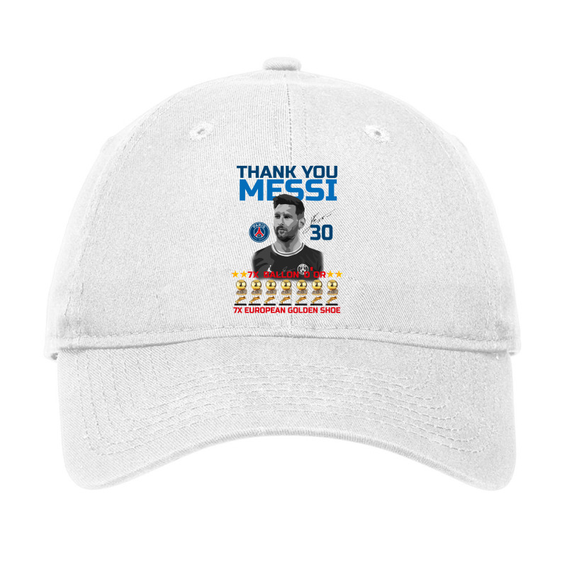 Ballon D'or 2021 Thank You Messi 30 Number 7x Golden Shoe Adjustable Cap | Artistshot