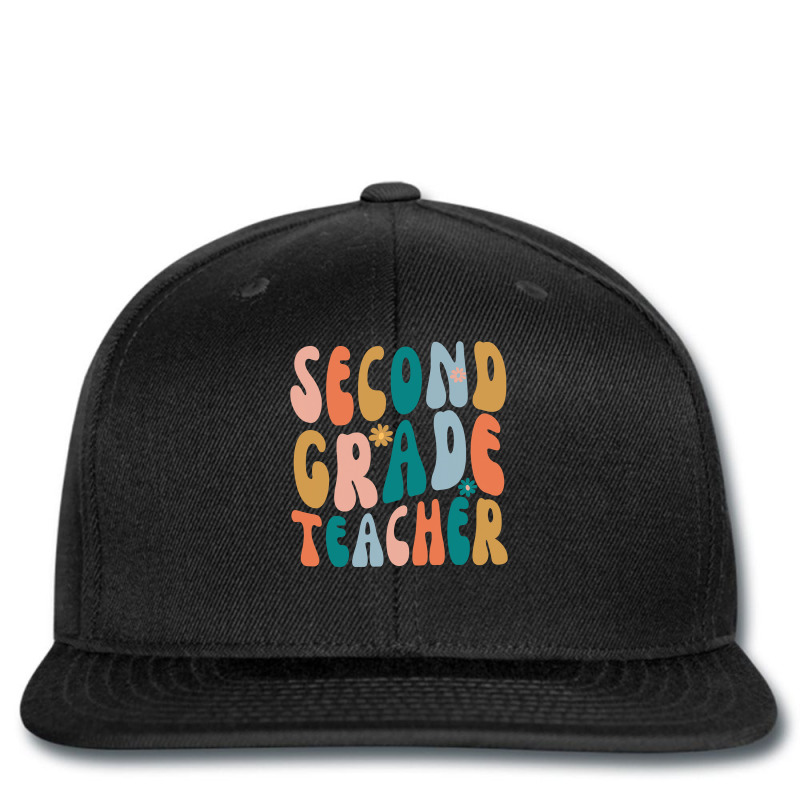 Second Grade Teacher Retro Groovy Design 2nd Grade Teaching , Best Gif Printed Hat | Artistshot