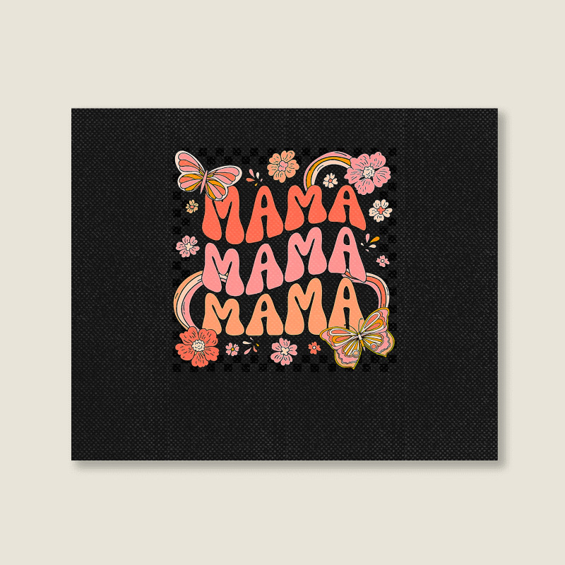 Groovy Mama One Thankful Mama Thanksgiving Mors Day , Best Gift, Costu Landscape Canvas Print | Artistshot