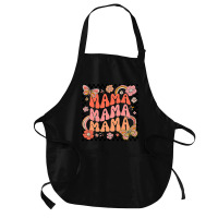 Groovy Mama One Thankful Mama Thanksgiving Mors Day , Best Gift, Costu Medium-length Apron | Artistshot