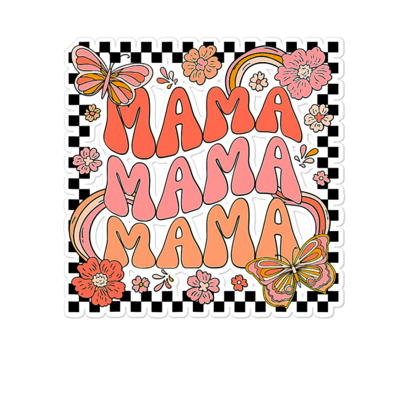 Groovy Mama One Thankful Mama Thanksgiving Mors Day , Best Gift, Costu Sticker | Artistshot