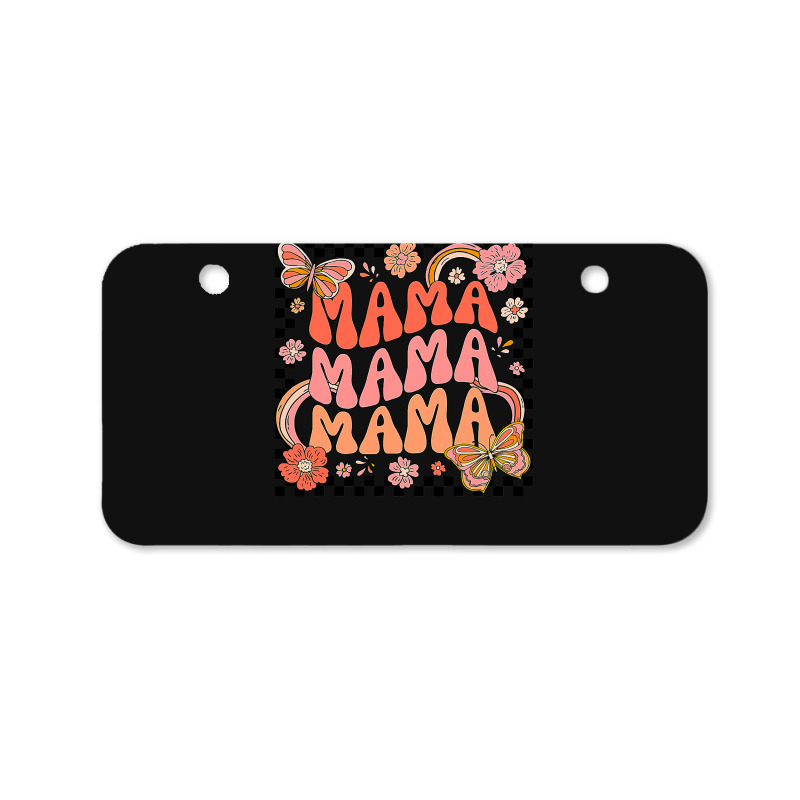 Groovy Mama One Thankful Mama Thanksgiving Mors Day , Best Gift, Costu Bicycle License Plate | Artistshot