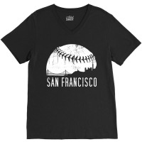 Sf City Skyline Shirt - San Francisco City Baseball , Best Gift, Costu V-neck Tee | Artistshot