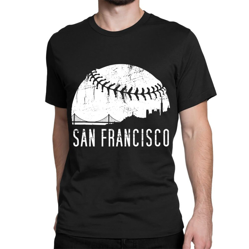 Sf City Skyline Shirt - San Francisco City Baseball , Best Gift, Costu Classic T-shirt | Artistshot