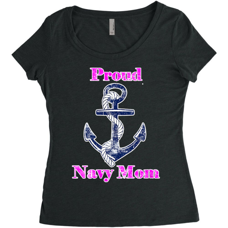 Womens Navy Proud Mom Original Naval Family Navy Gift , Best Gift, Cos Women's Triblend Scoop T-shirt by CUSER3772 | Artistshot