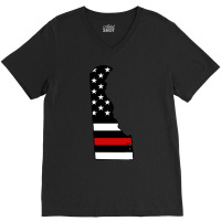 Firefighter T  Shirt Delaware Thin Red Line T  Shirt V-neck Tee | Artistshot