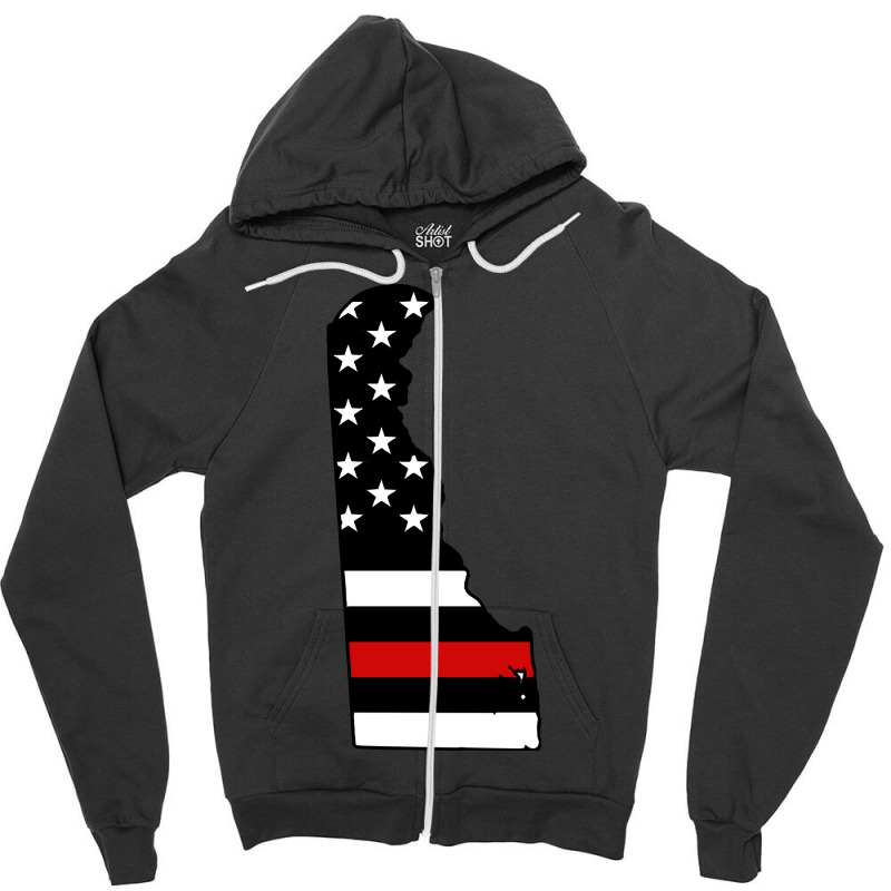 Firefighter T  Shirt Delaware Thin Red Line T  Shirt Zipper Hoodie | Artistshot