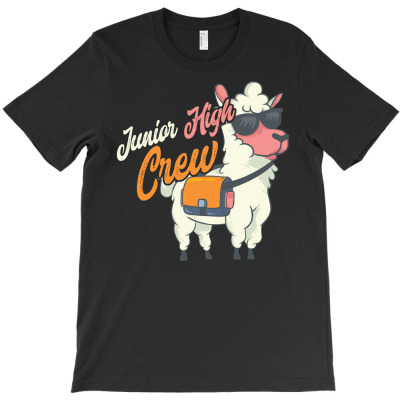 Junior High Crew Middle School Llama Gift T-shirt Designed By Danieart