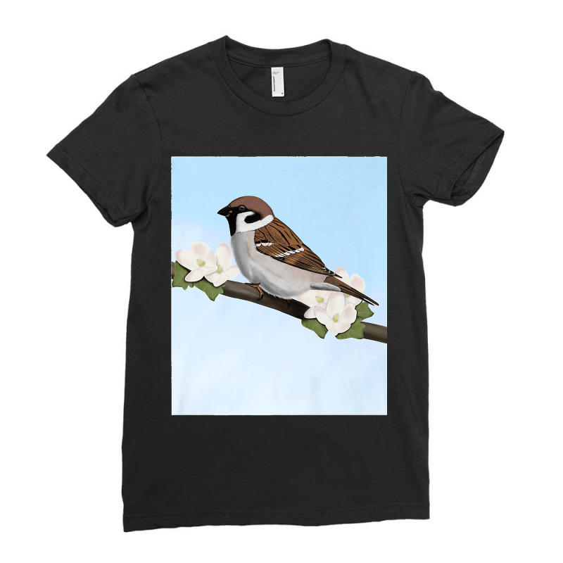 House Sparrow Bird Birder Birdlover Birdwatcher Biologist Premium Ladies Fitted T-Shirt by WirtzRichard | Artistshot