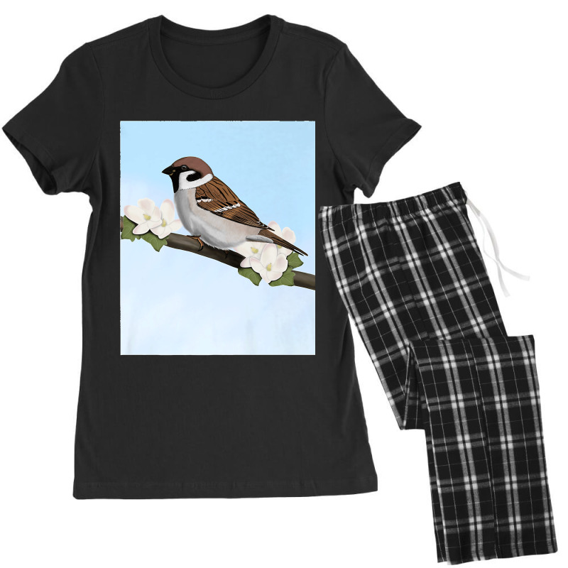 House Sparrow Bird Birder Birdlover Birdwatcher Biologist Premium Women's Pajamas Set by WirtzRichard | Artistshot