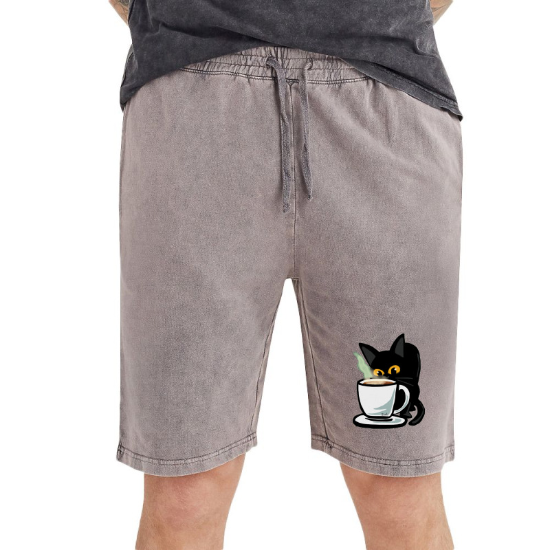 Coffee Cat Vintage Short | Artistshot