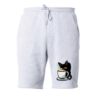 Coffee Cat Fleece Short | Artistshot