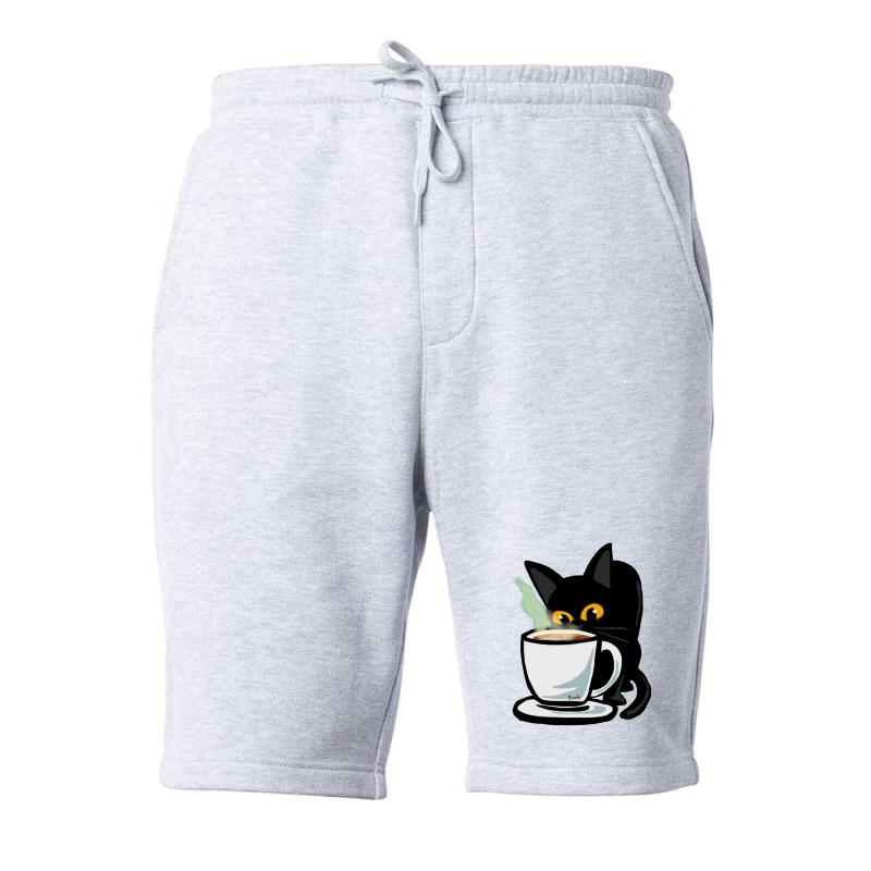 Coffee Cat Fleece Short | Artistshot